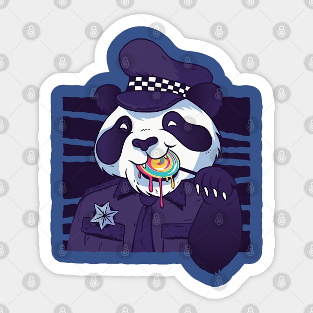 Panda Police Sticker by TomCage